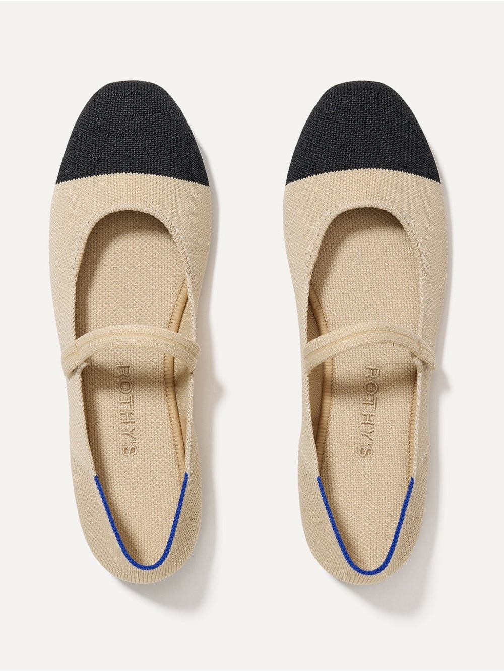 Rothy's Square Mary Jane - Cream Captoe